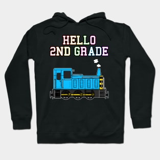 Hello 2nd Grade Diesel Train Back To School Hoodie